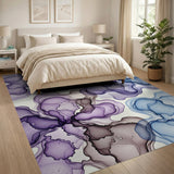 Purple Purple Fluid Abstract Area Rug