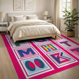 Multi-color and Patterns Vibrant Alphabet Kids Area Rug