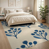 Floral Vintage Blue Floral Vintage Area Rug