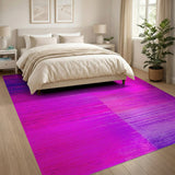 Vibrant Pink to Purple Gradient Abstract Area Rug