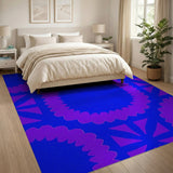 Vibrant Purple Geometric Modern Area Rug