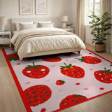 Playful Strawberry Pink Tufted Rug