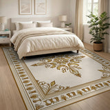Ornate Gold Persian Area Rug