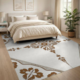 ODIKA Ornate Brown Floral Area Rug