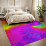 Vibrant Psychedelic Tie-Dye Area Rug