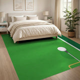 ODIKA Washable Golf Course Area Rug - Low Pile Non-Slip Putting Green Carpet
