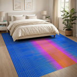 Multi-color and Patterns Vibrant Multi-Color Grid Geometric Area Rug