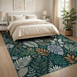 Lush Monstera Fern Leaf Area Rug