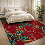 Heritage Tribal Red Mandala Heritage Tribal Area Rug