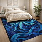 Blue Octopus Swirl Area Rug
