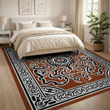 Terracotta Mandala Persian Area Rug