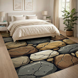 Rustic Stone Wall Area Rug