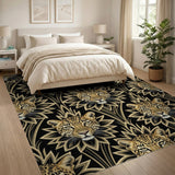 Gold Leopard Mandala Area Rug