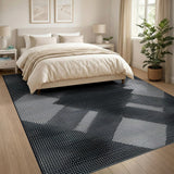 Diamond Black and White Black White Geometric Diamond Area Rug