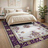 Purple Gold Traditional Persian Area Rug