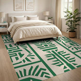 Green Heritage Tribal Area Rug