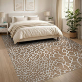 Brown Tan Giraffe Print Area Rug