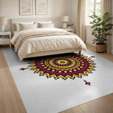 Geometric Modern Purple Mandala Geometric Area Rug