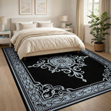 Intricate Blue Mandala Persian Area Rug
