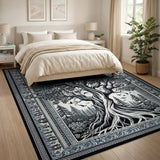 Grey Celtic Tree of Life Area Rug