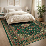 Green Emerald Persian Medallion Area Rug