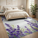 Cascading Lavender Floral Area Rug