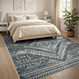 Grey Grey Heritage Tribal Diamond Area Rug