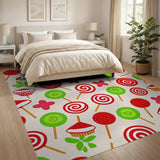 Whimsical Candy Lollipop Kids Area Rug
