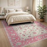 Pink Floral Persian No. 6 Area Rug
