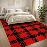 Bold Black Buffalo Red Bold Red Black Buffalo Plaid Area Rug