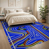 Rainbow Race Track Kids Cartoon Area Rug