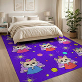 Whimsical Princess Cat Fairy Kids Area Rug