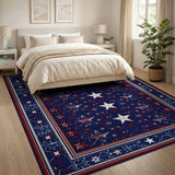 Patriotic Navy Starfield Area Rug