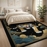Majestic Golden Tiger Night Prowl Area Rug