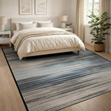 Modern Ombre Striped Grey Area Rug