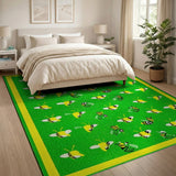 Playful Bumblebee Kids Area Rug