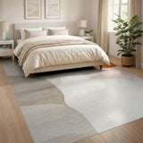 Neutral Organic Shapes Abstract Area Rug