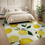Fruit Pattern Sunny Lemon Fruit Pattern Area Rug