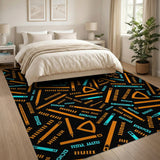 Vibrant Crayon Scribble Kids Area Rug