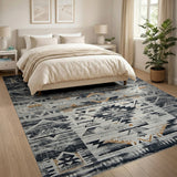 Distressed Southwestern Geometric Area Rug