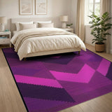 Purple Pink Chevron Geometric Area Rug