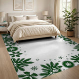 Evergreen Holly Snowflake Border Rug