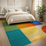 Vibrant Multi-color and Patterns Vibrant Multi-Color Geometric Area Rug