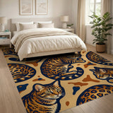 Bengal Cats Camo Pattern Area Rug