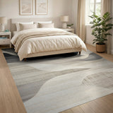 Abstract Area Grey Abstract Wave Area Rug