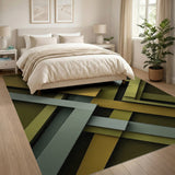 Modern Geometric Overlap Area Rug