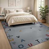 Geometric Alphabet Scatter Multi-Color Rug