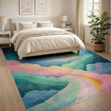 Whimsical Rainbow Path Area Rug