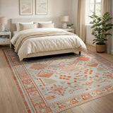 Southwestern Geometric Terracotta Geometric Southwestern Area Rug