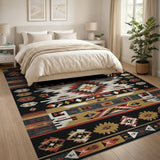 Southwestern Multi-color and Patterns Southwestern Geometric Tribal Area Rug